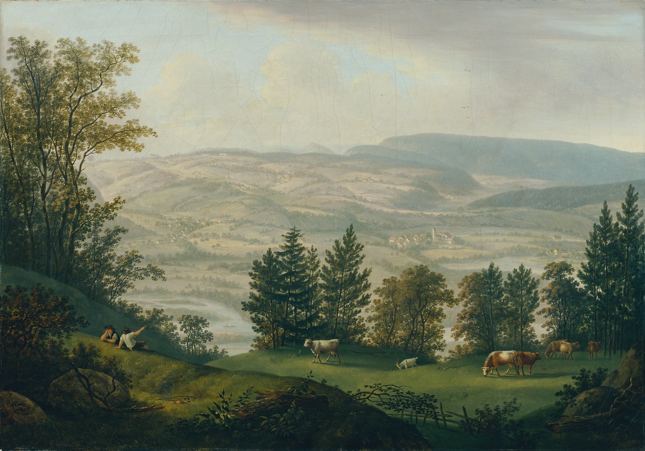 Arredores das ruínas de Habsburgo de Johann Caspar Rahn
