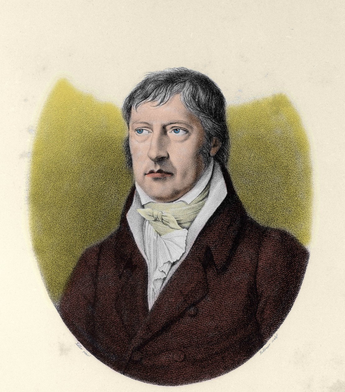 Retrato de Georg Wilhem Friedrich Hegel (1770 - 1831), filósofo alemão de Johann Christian (after) Xeller
