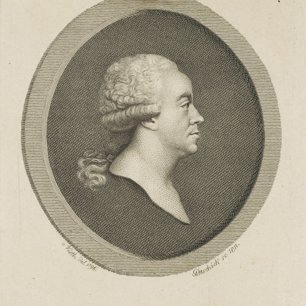 Retrato do compositor Joseph Schuster 1748-1812, 1811. de Johann Christian Benjamin Gottschick