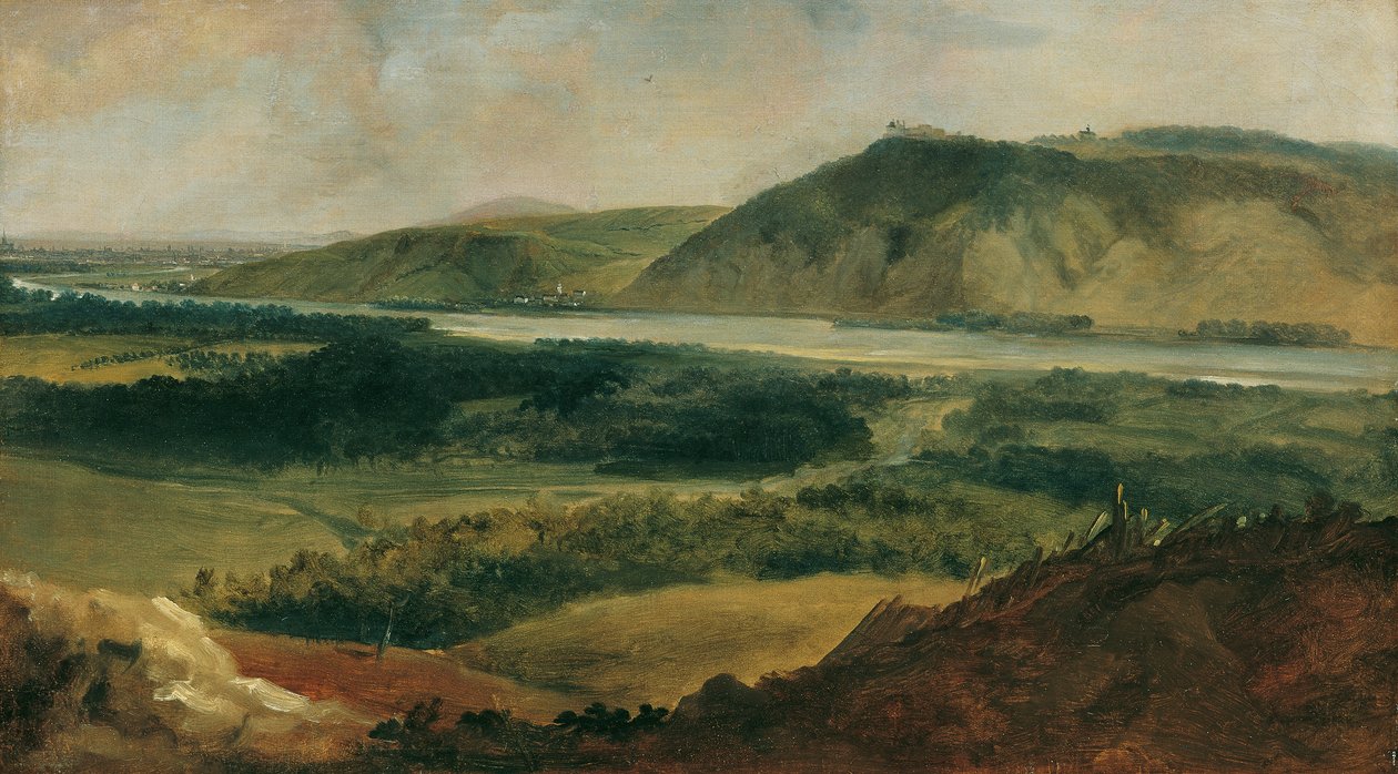 Paisagem do Danúbio, vista do Bisamberg de Johann Christian Brand
