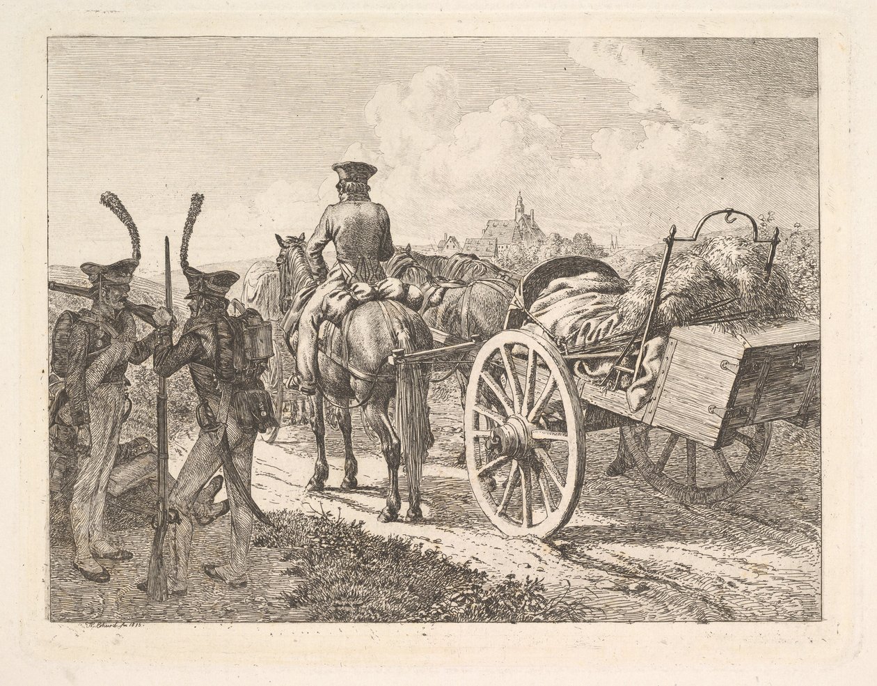 Uma Forja Móvel Russa, 1815. de Johann Christian Erhard