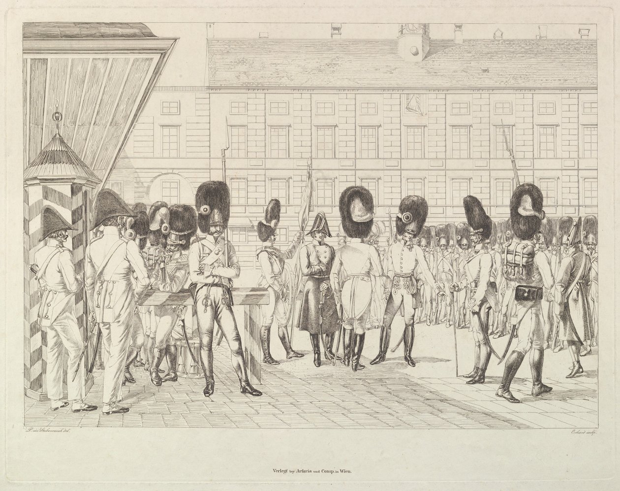 Grenadiers austríacos, início do século XIX. de Johann Christian Erhard