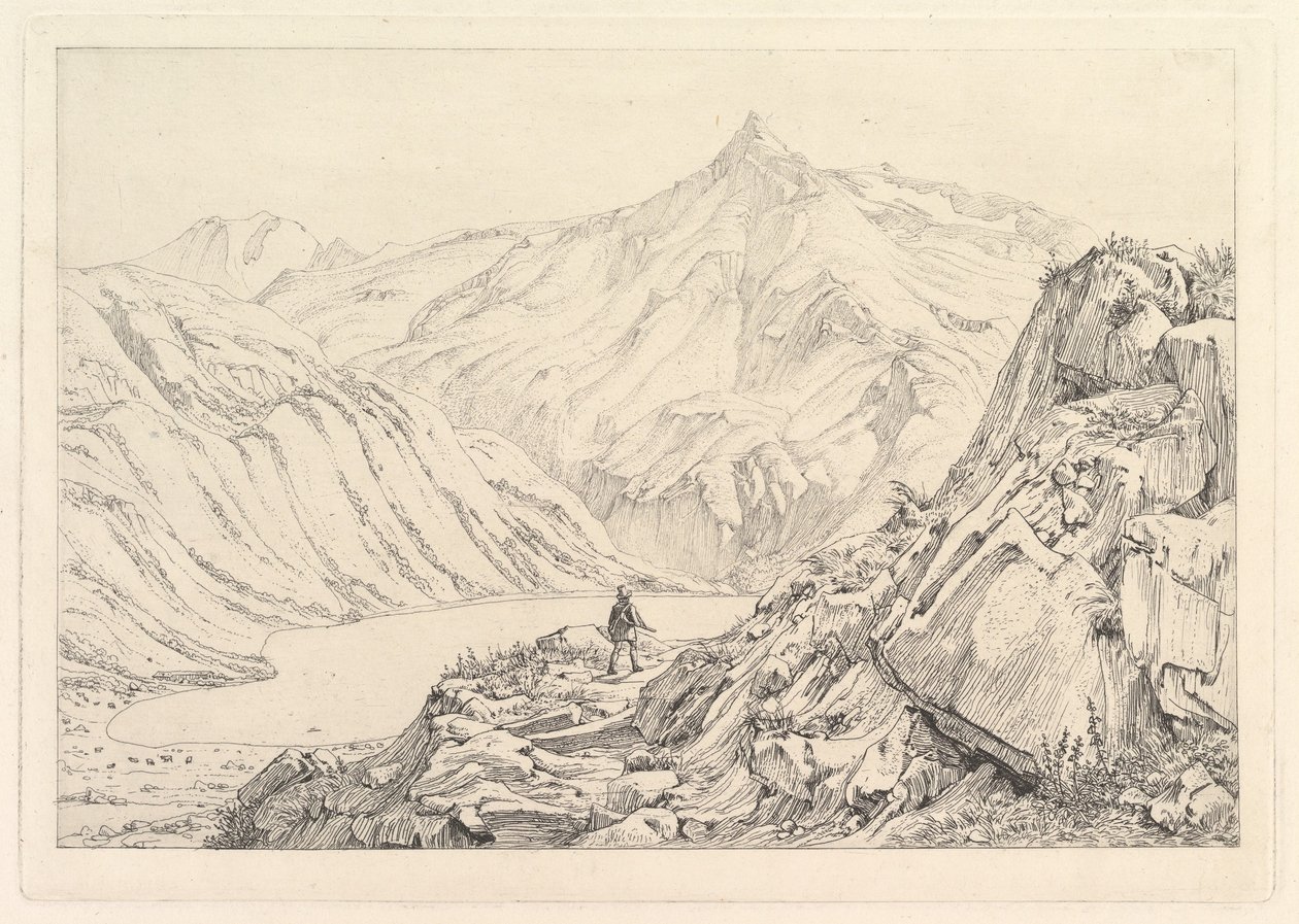 Lago Bockhart Der Bockhardsee, início do século XIX. de Johann Christian Erhard