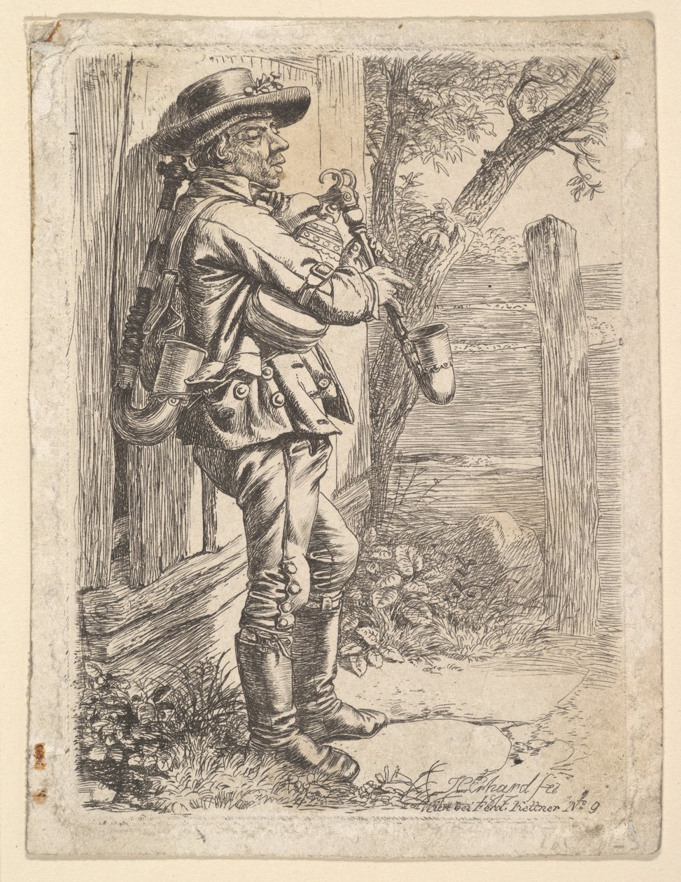 O Gaiteiro, 1817. de Johann Christian Erhard