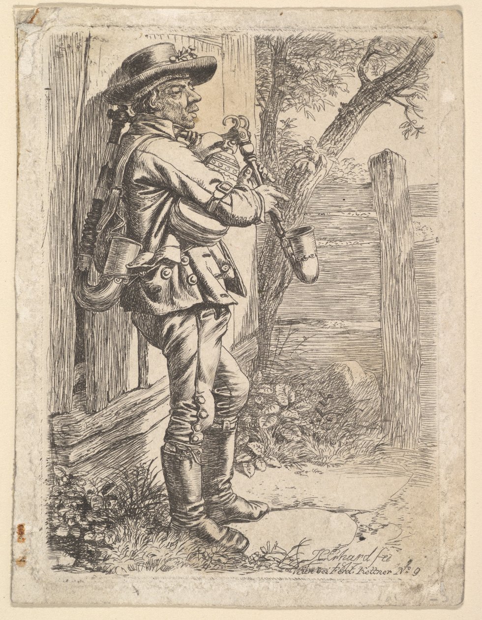O Gaita-de-foles, 1819. de Johann Christian Erhard