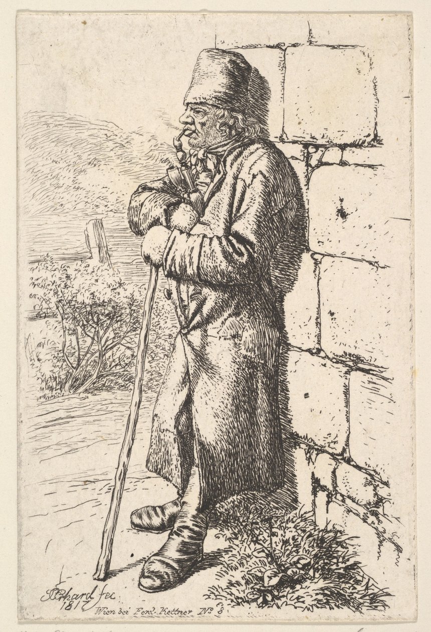 O Fumante de Tabaco, 1817. de Johann Christian Erhard