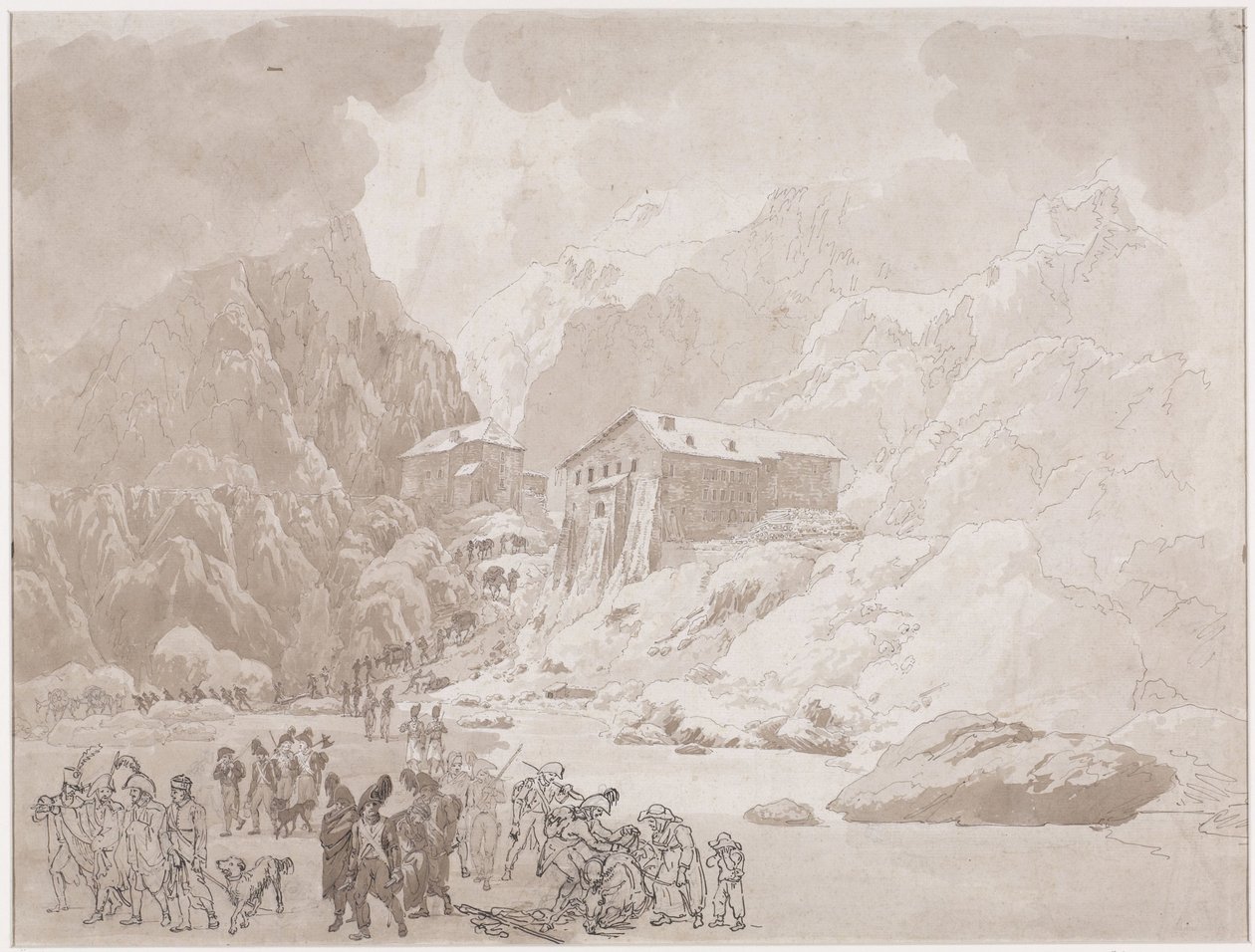 Passagem de soldados no São Bernardo de Johann Christian Ernst Müller
