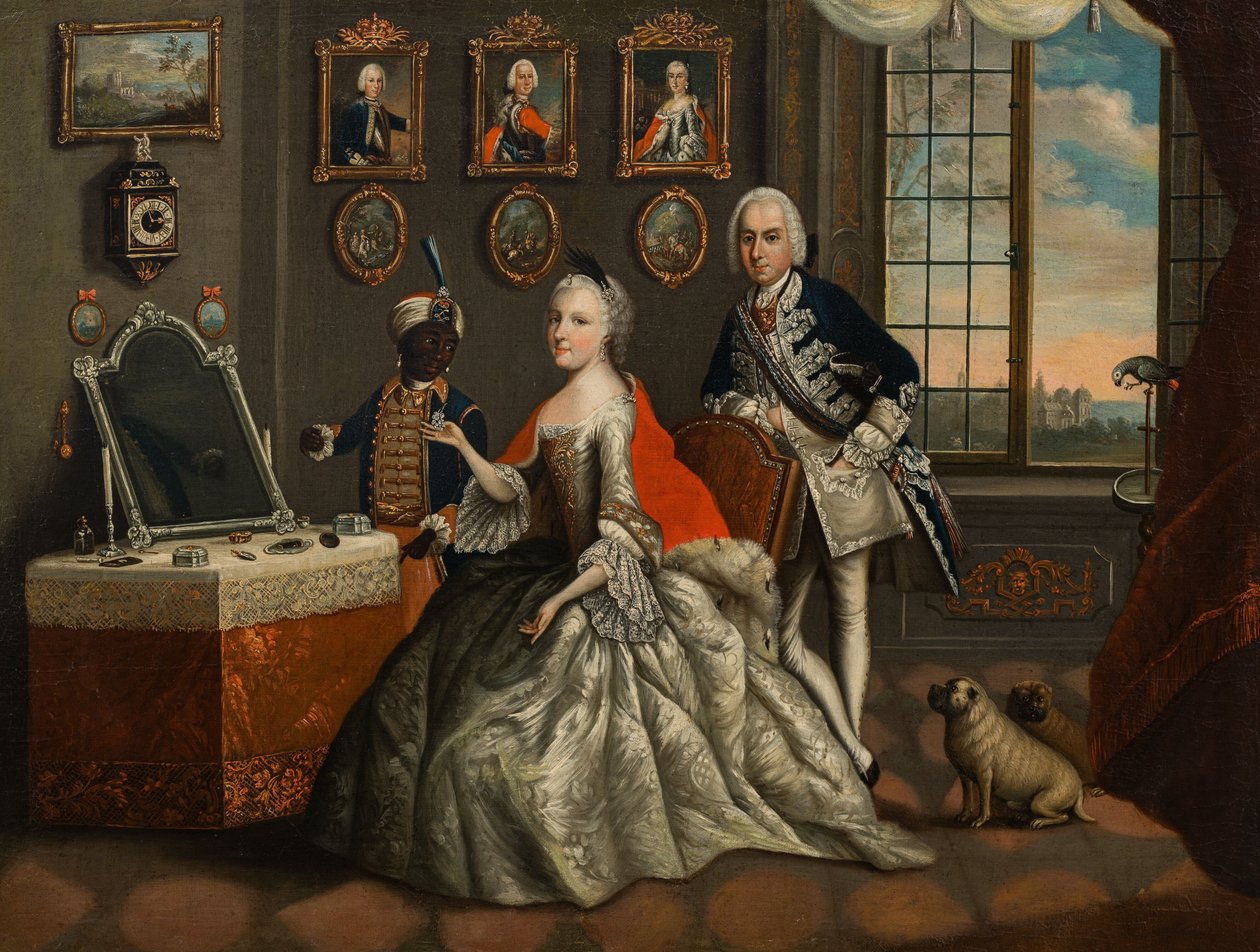 Johann Christian Fiedler - George William de Hesse-Darmstadt e a sua irmã Caroline Louise de Johann Christian Fiedler
