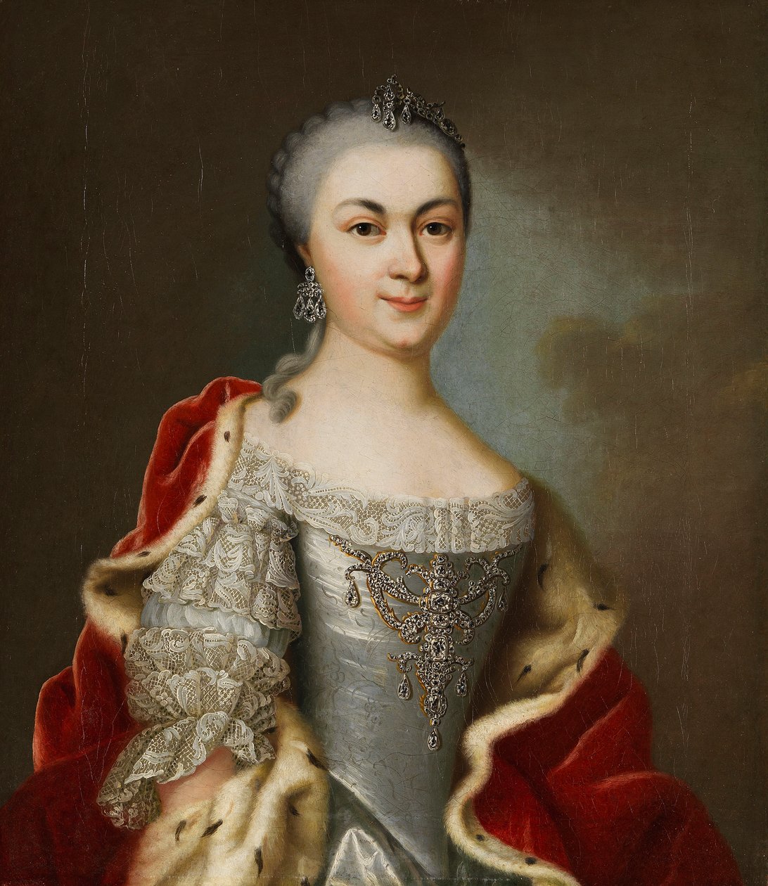 Retrato da princesa Maria Louise Albertine de Hesse-Darmstadt, ca 1760. de Johann Christian Fiedler