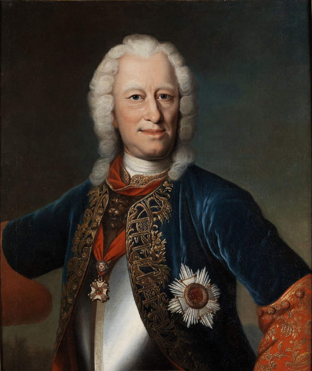 Retrato do Landgrave Ernst Ludwig de Hesse-Darmstadt, 1667 - 1735 de Johann Christian Fiedler