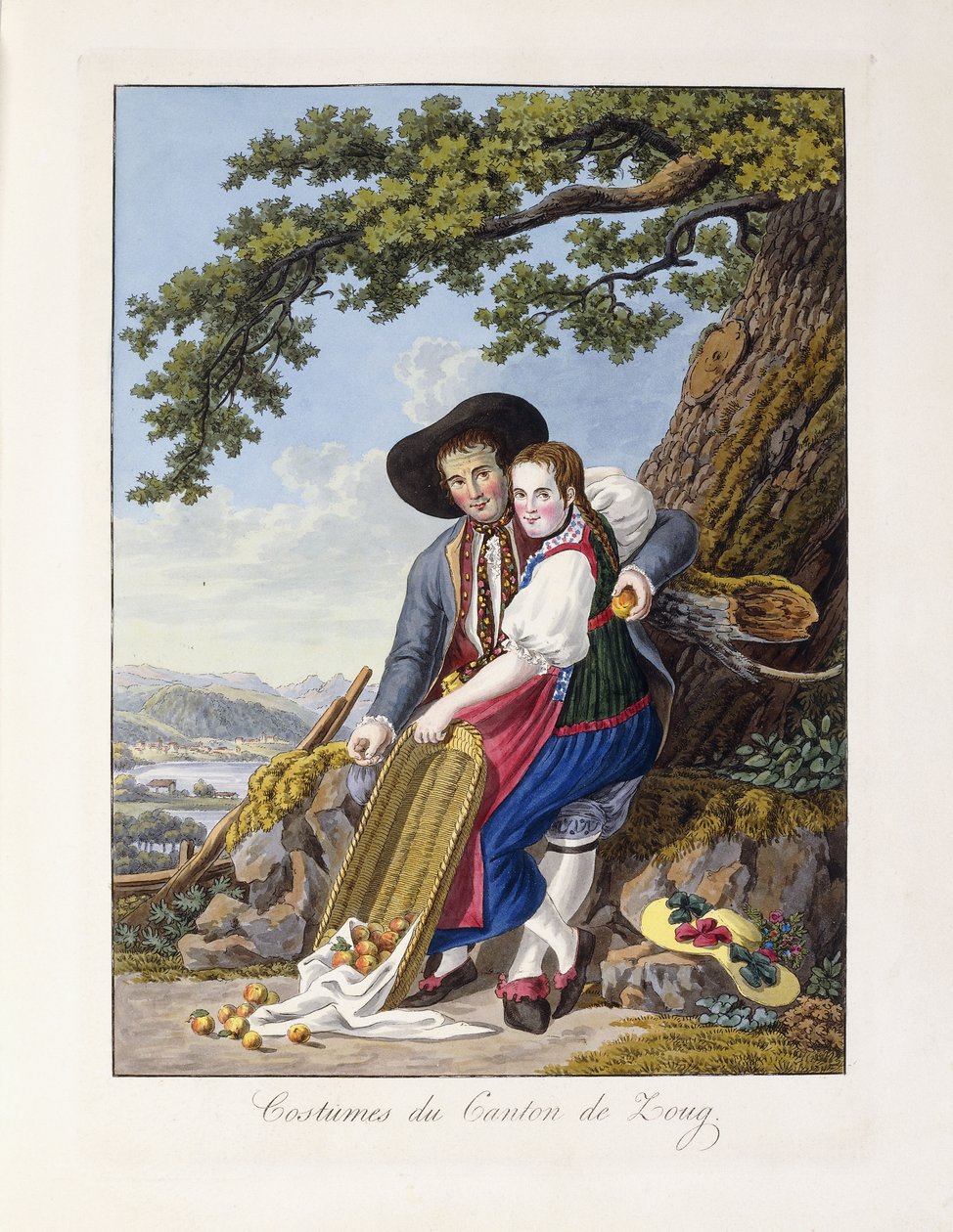 Trajes do Cantão de Zoug, 1819 de Johann Christian Reinhardt