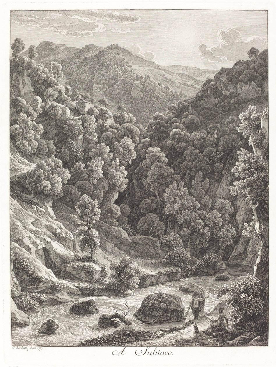 A Subiaco (Perto de Subiaco) de Johann Christian Reinhart