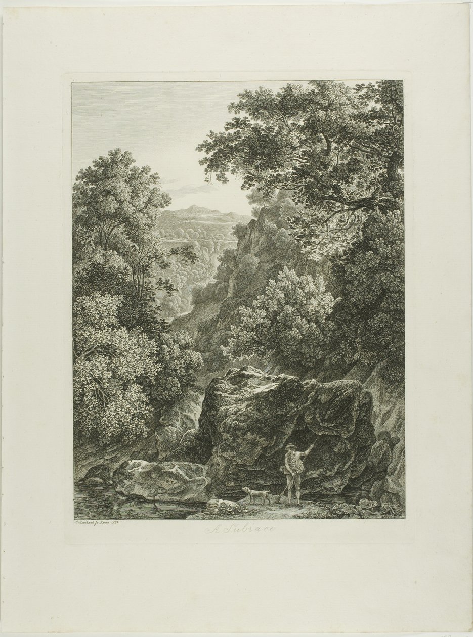 Um Subiaco, de Brochuras Pitorescas Gravadas de Itália de Johann Christian Reinhart