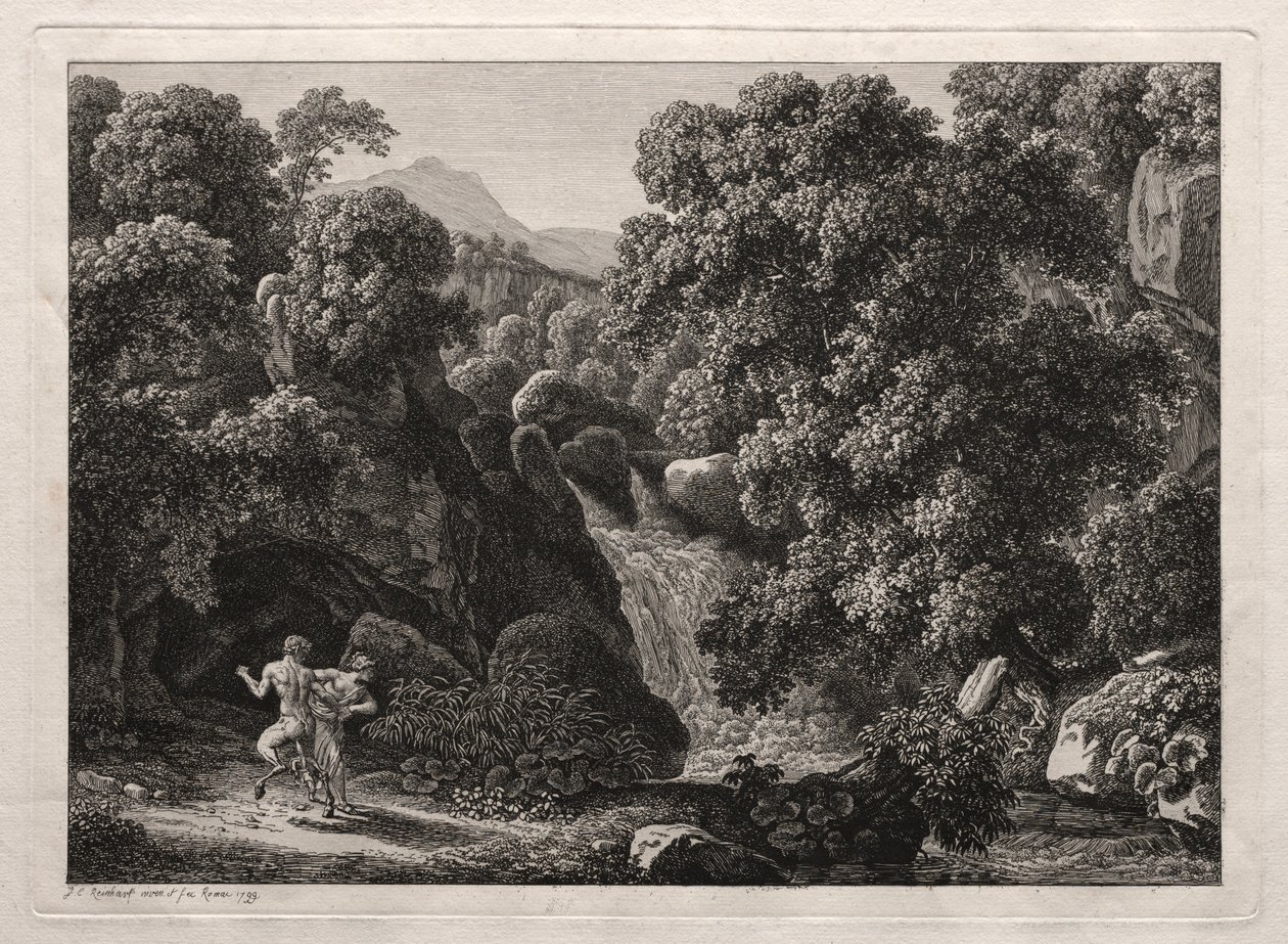 Paisagem Heroica: O Sátiro e a Ninfa de Johann Christian Reinhart