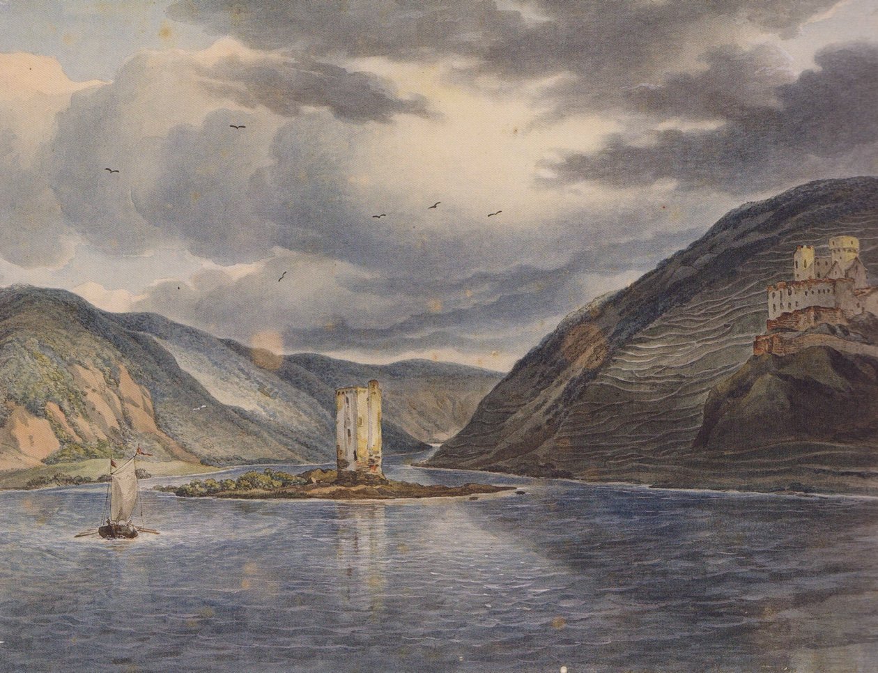 J C Reinhart Mäuseturm Ehrenfels 1787 de Johann Christian Reinhart