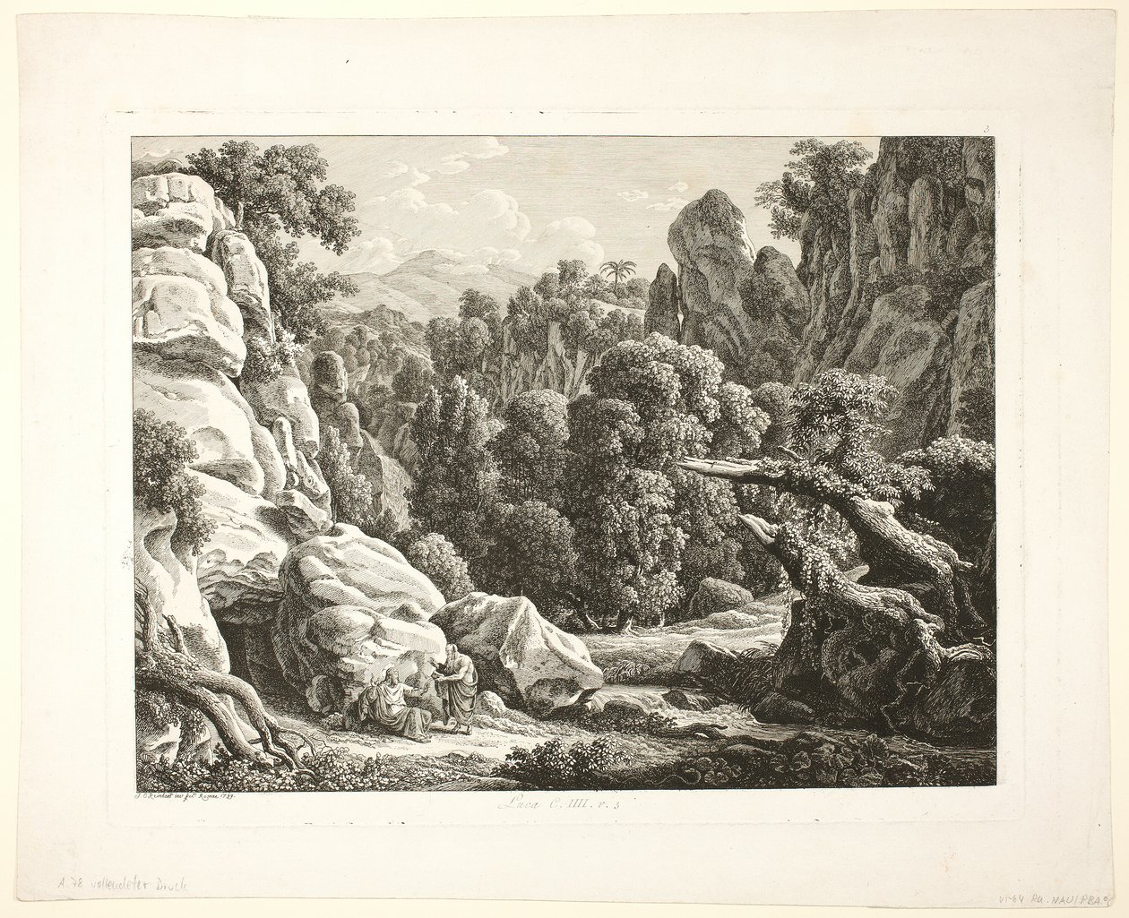 Paisagem com a tentação de Cristo de Johann Christian Reinhart