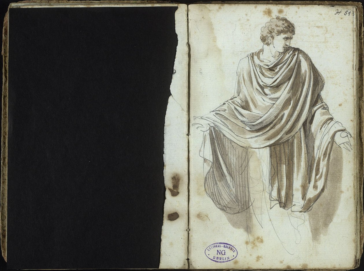 Homem em traje antigo de Johann Christian Reinhart