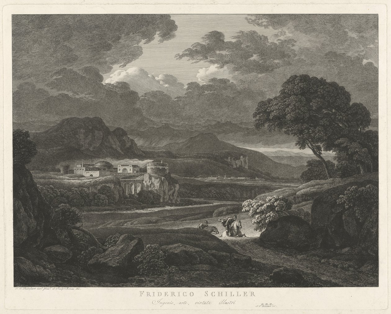 A Grande Paisagem Heróica, dedicada a Schiller de Johann Christian Reinhart