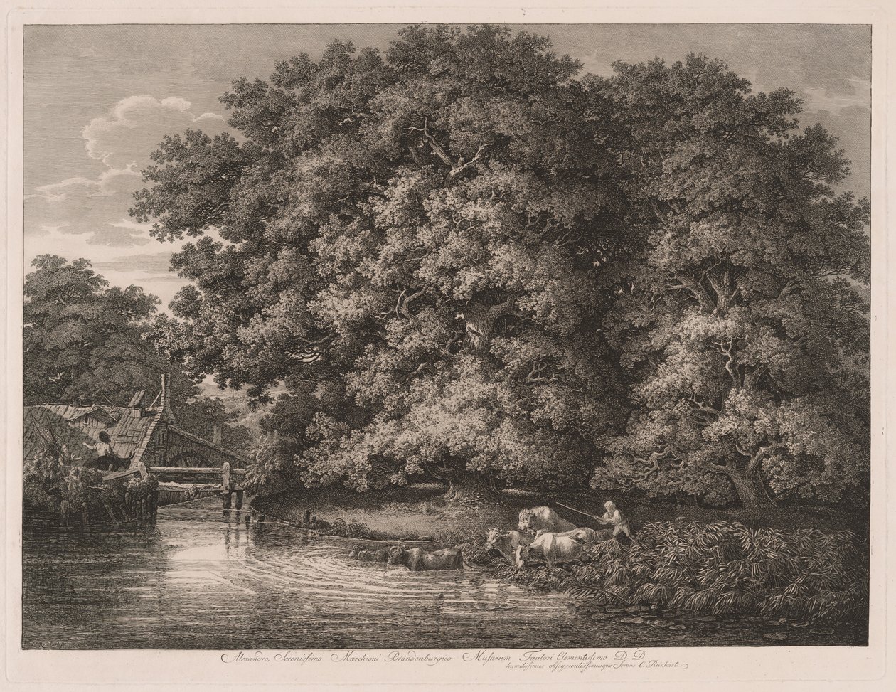 O Moinho de Great Oaks de Johann Christian Reinhart