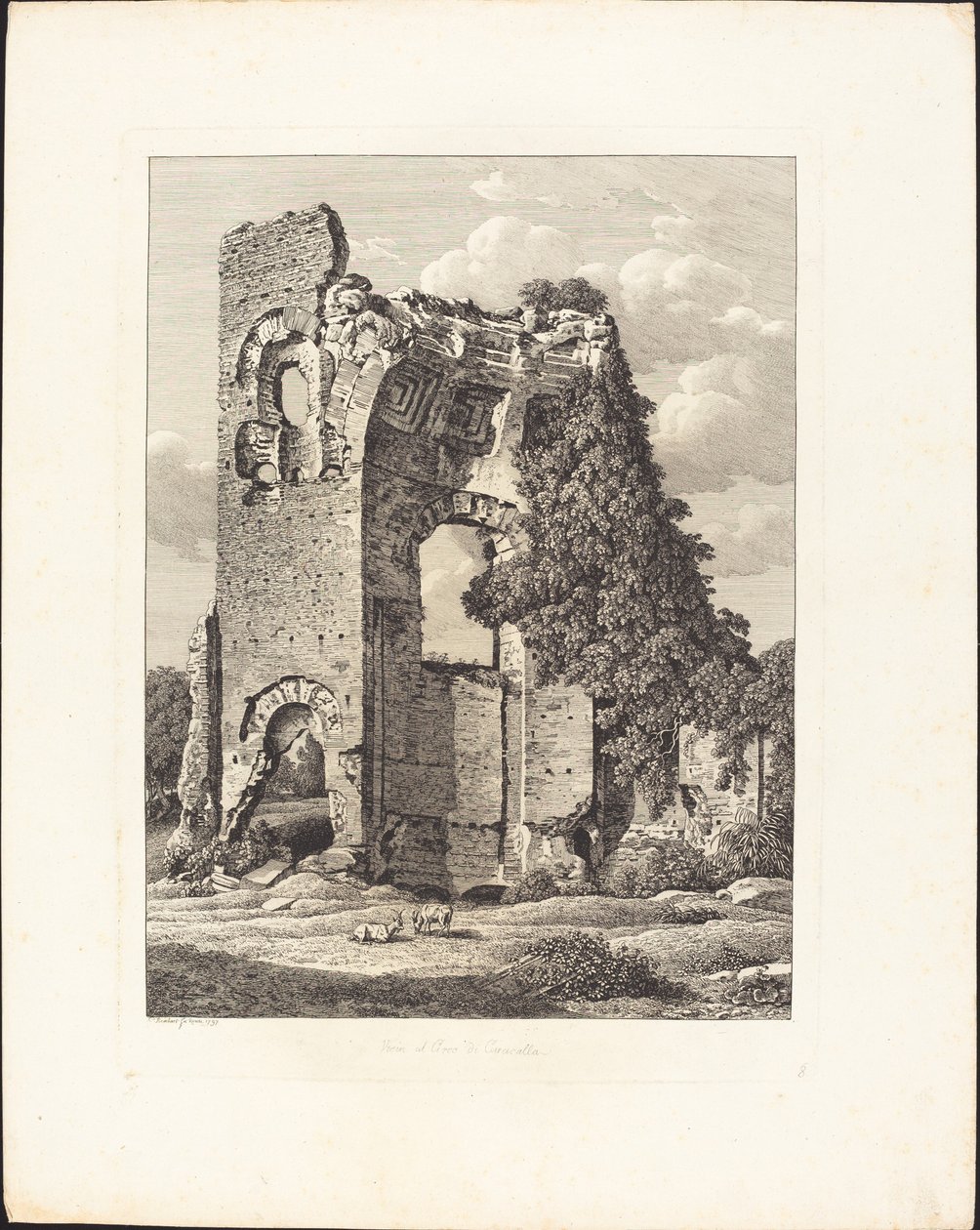 Perto do Circo de Caracalla de Johann Christian Reinhart