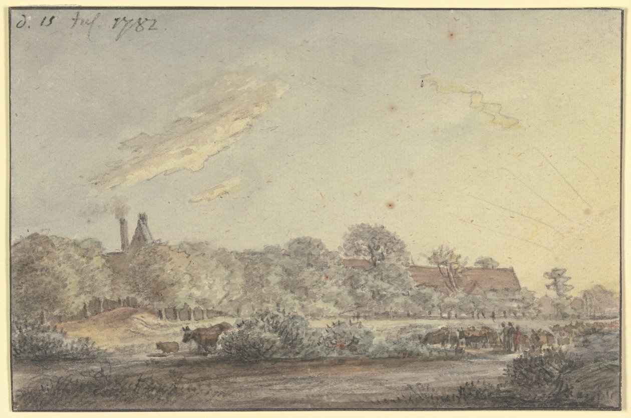 Aldeia entre árvores de Johann Christian Reinhart