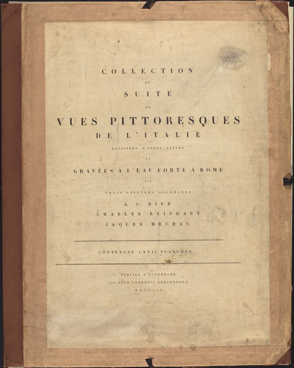 Coleção ou Suíte de Vistas Pitorescas da Itália de Johann Christian Reinhart, Albert Christoph Dies and Jacob Wilhelm Mechau