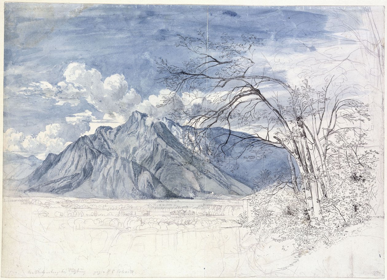 O Untersberg, perto de Salzburgo de Johann Christoph Erhard