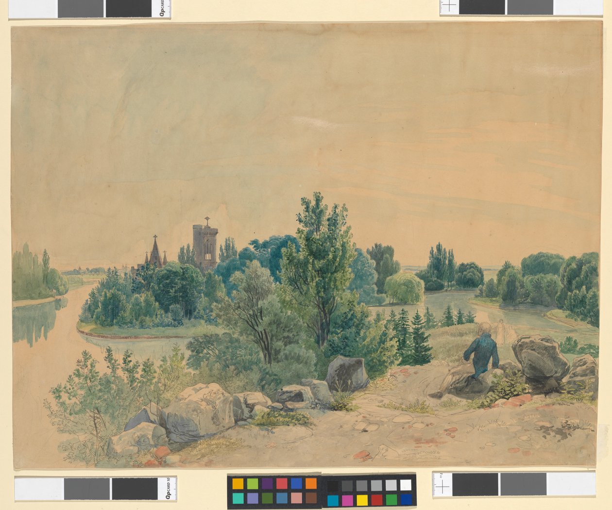 O Castelo de Franzensburg, em Laxenburg de Johann Christoph Erhard