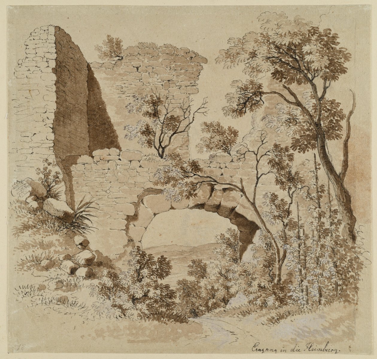 Entrada nas ruínas de Heimburg de Johann Christoph Erhard
