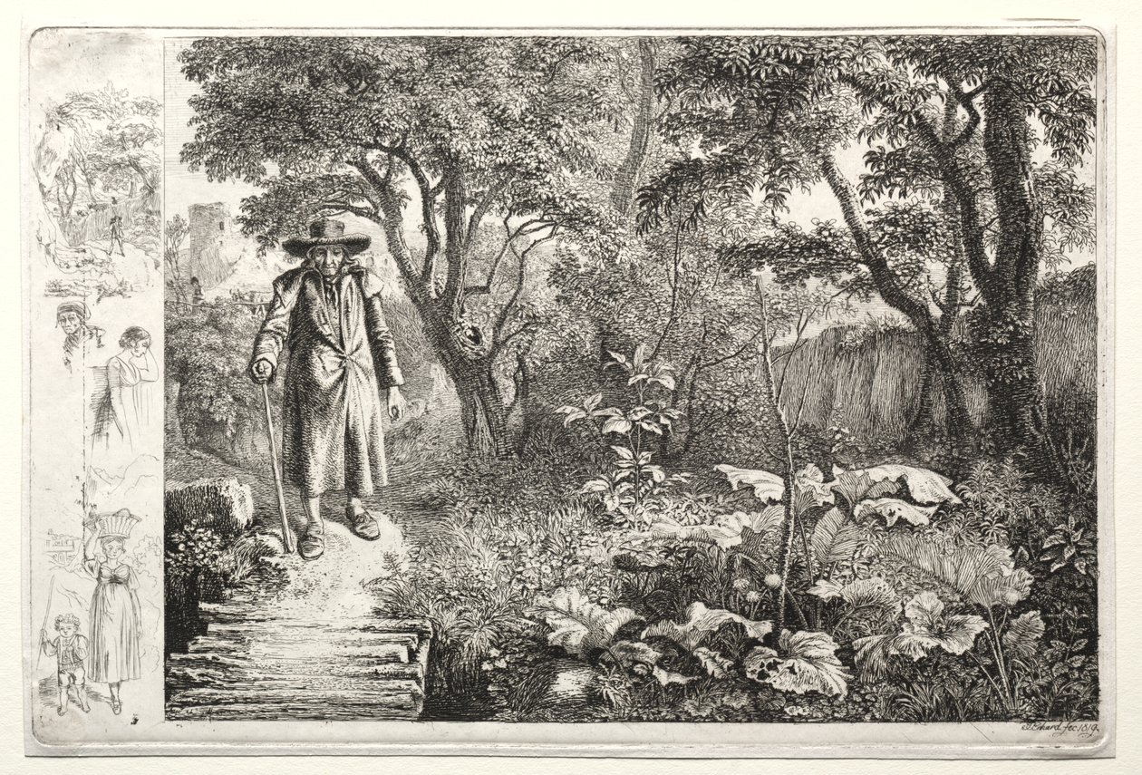 Velho antes da ponte de toras de Johann Christoph Erhard