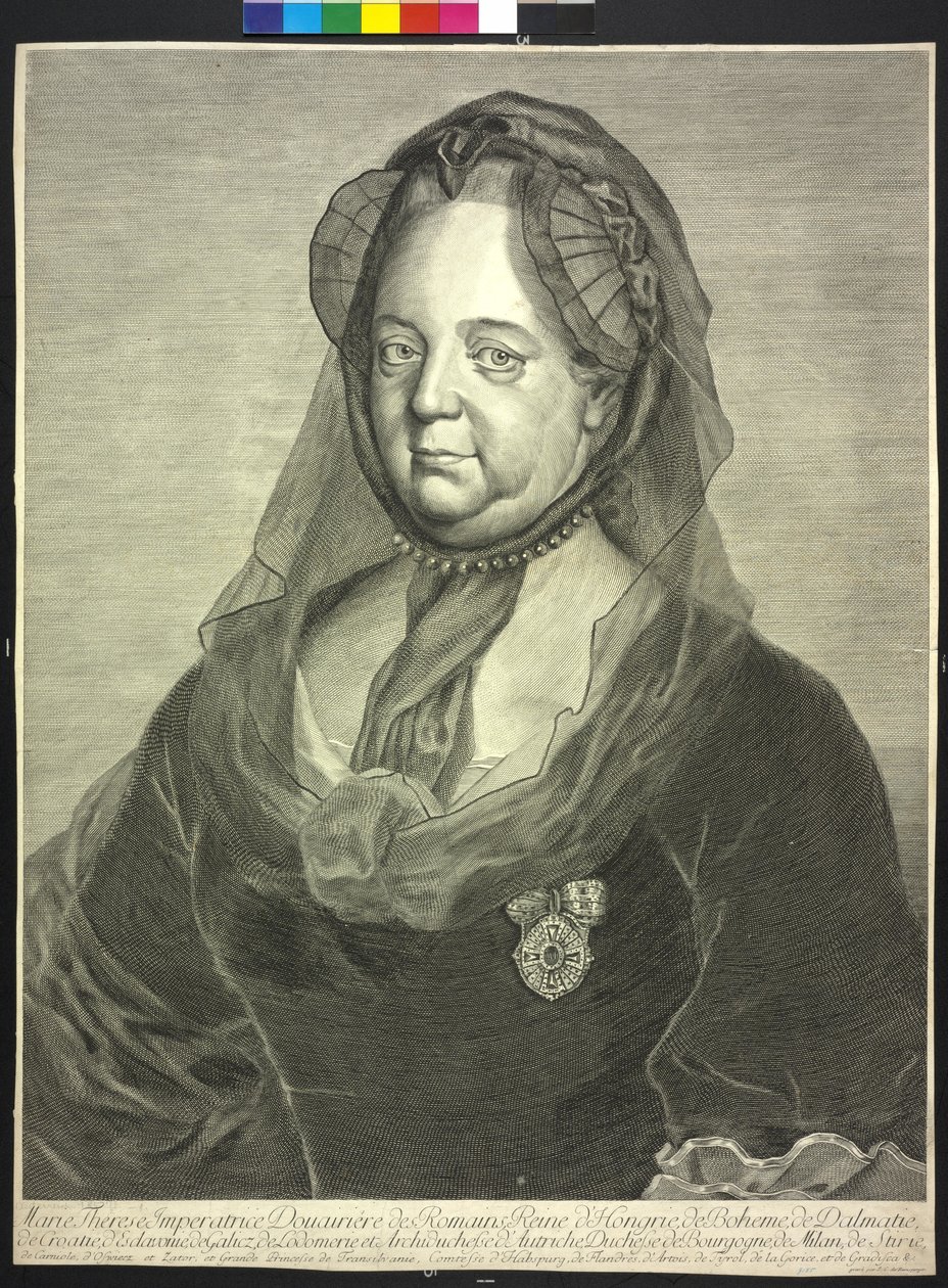 Santa Imperatriz Romana Maria Teresa (gravura) de Johann Christoph von Reinsperger