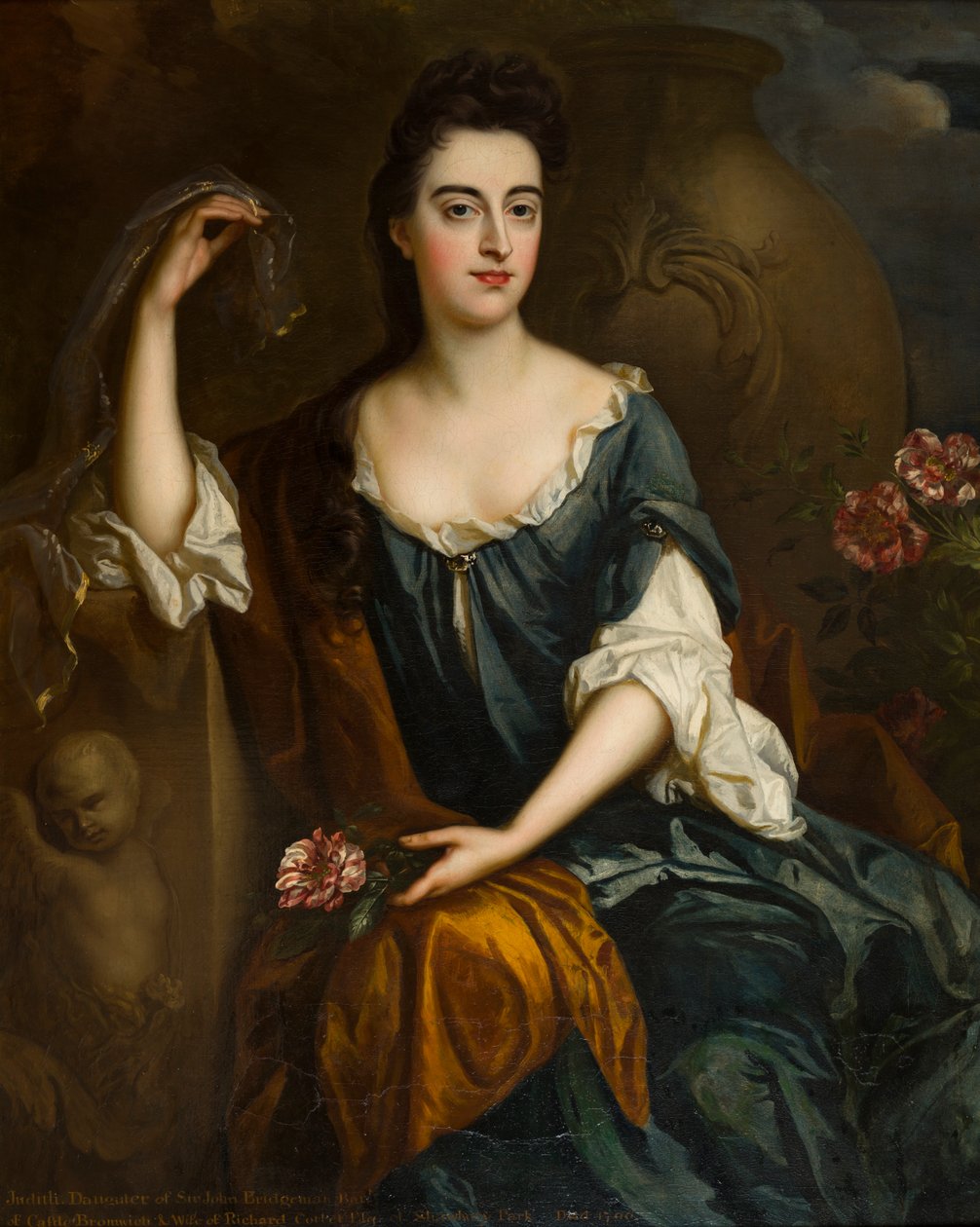 Retrato da Sra. Judith Corbet, c.1680-1710 (óleo sobre tela) de Johann Closterman