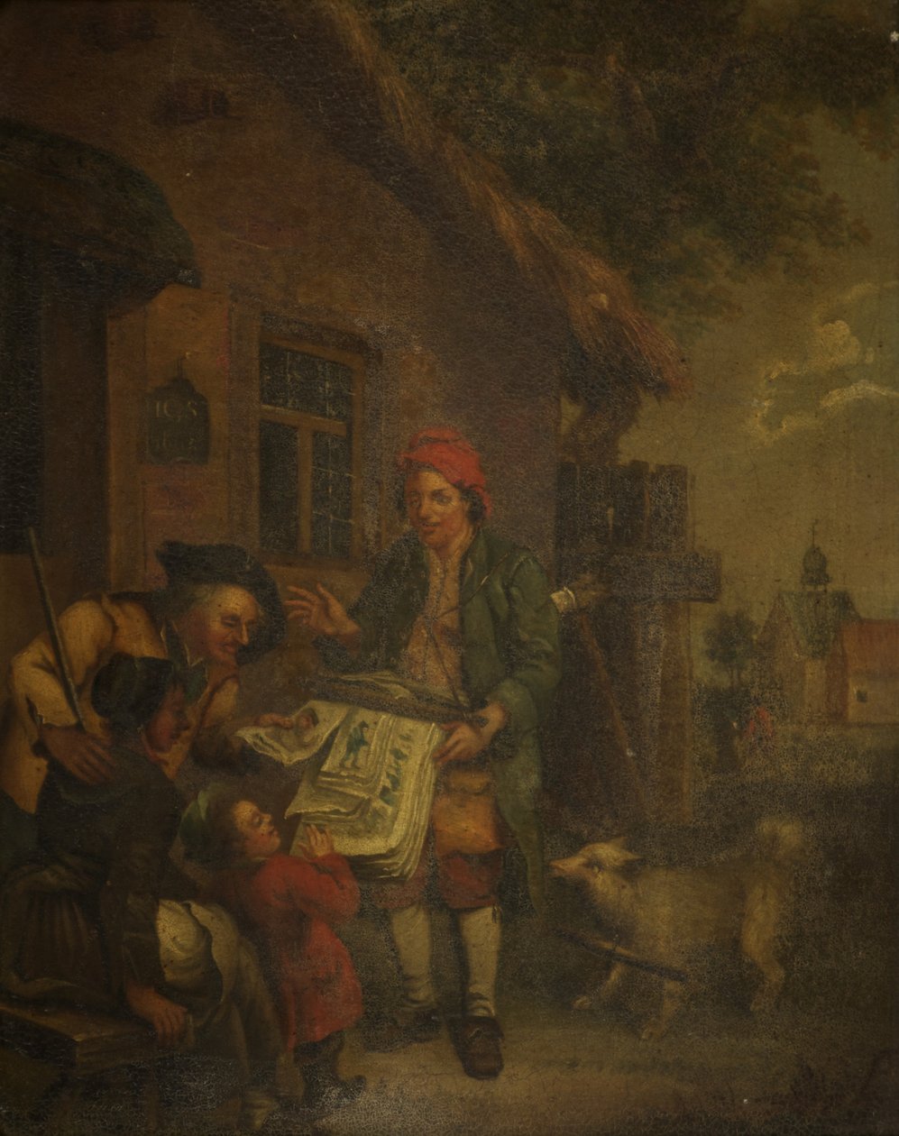 The Village Printseller (óleo sobre cobre) de Johann Conrad Seekatz