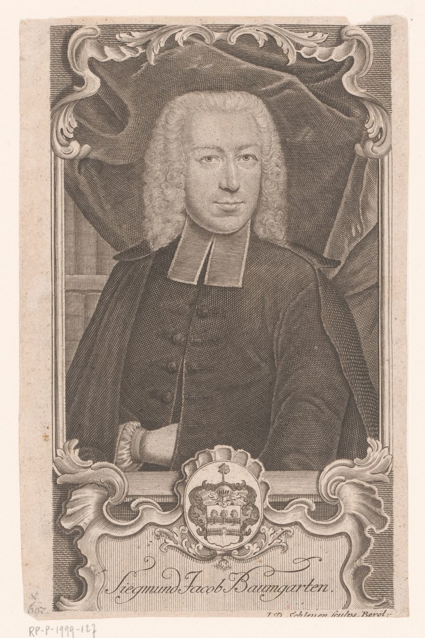 Retrato de Sigmund Jacob Baumgarten de Johann David Schleuen (I)