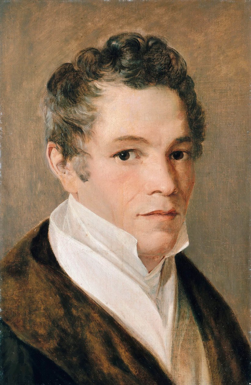 Retrato de Karl Friedrich Schinkel 1781-1841, por volta de 1820. de Johann Eduard Wolff