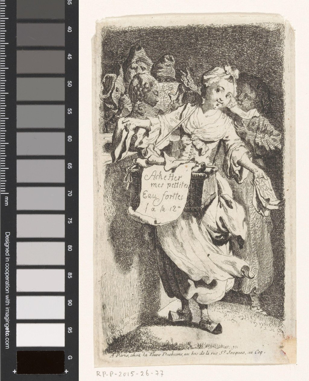 Vendedora de impressão de Johann Eleazar Schenau