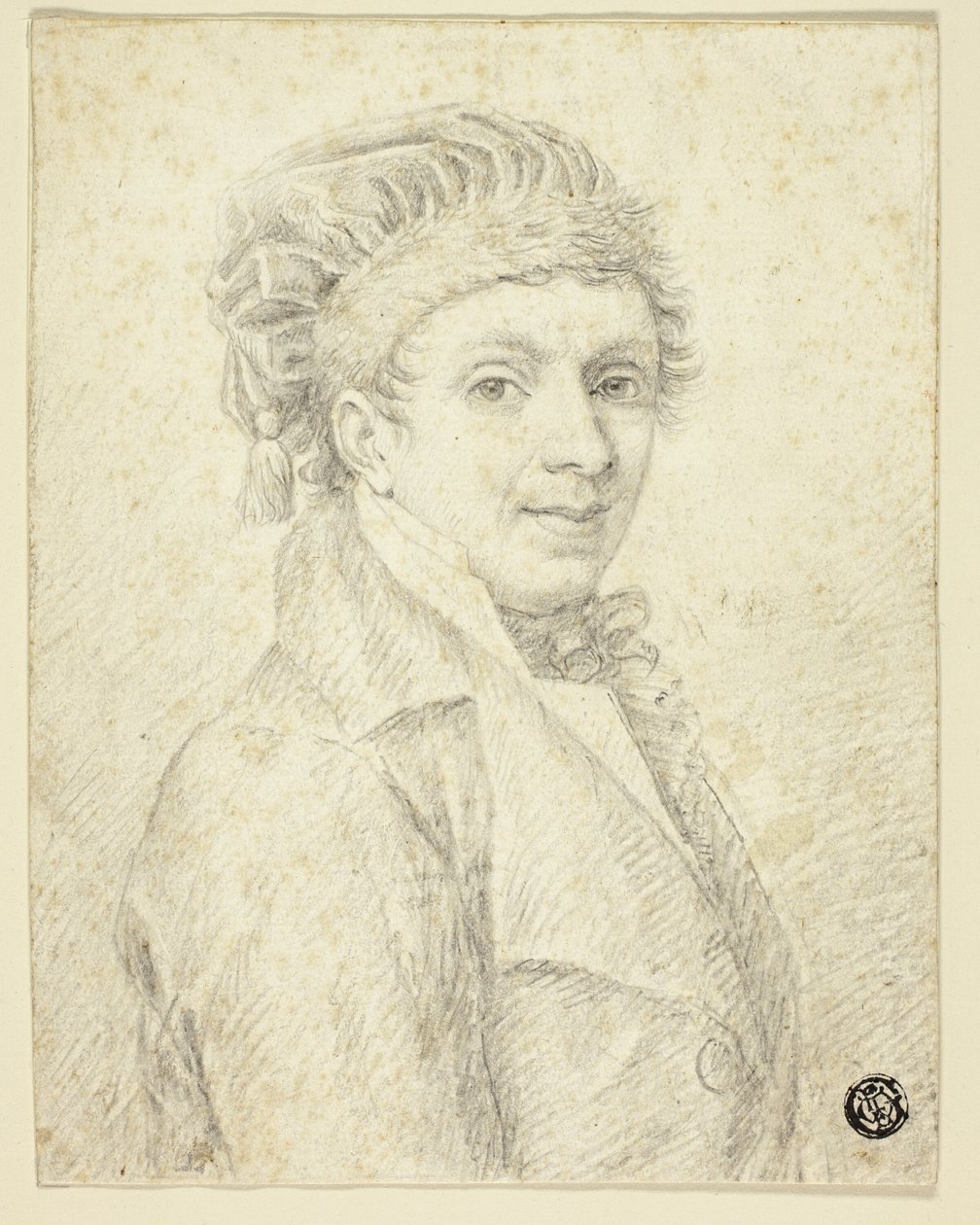 Busto de homem de chapéu de Johann Elias Ridinger