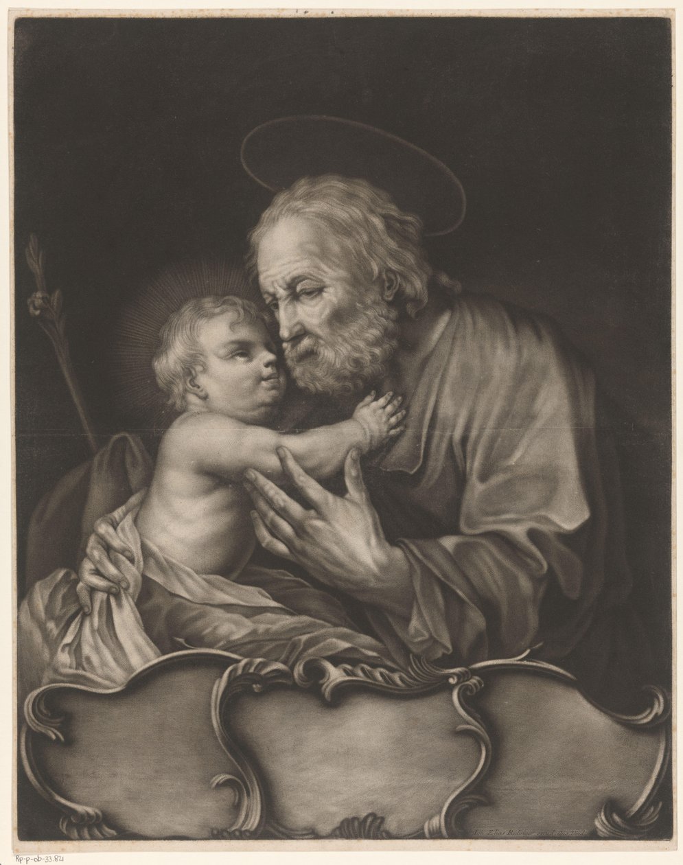 José com o Menino Jesus de Johann Elias Ridinger