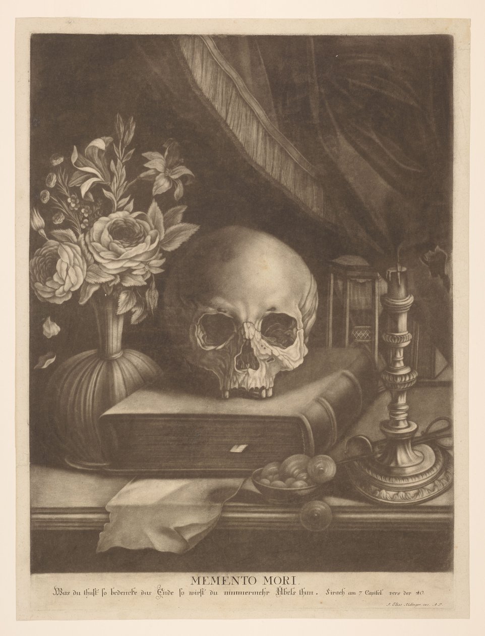 Memento mori de Johann Elias Ridinger