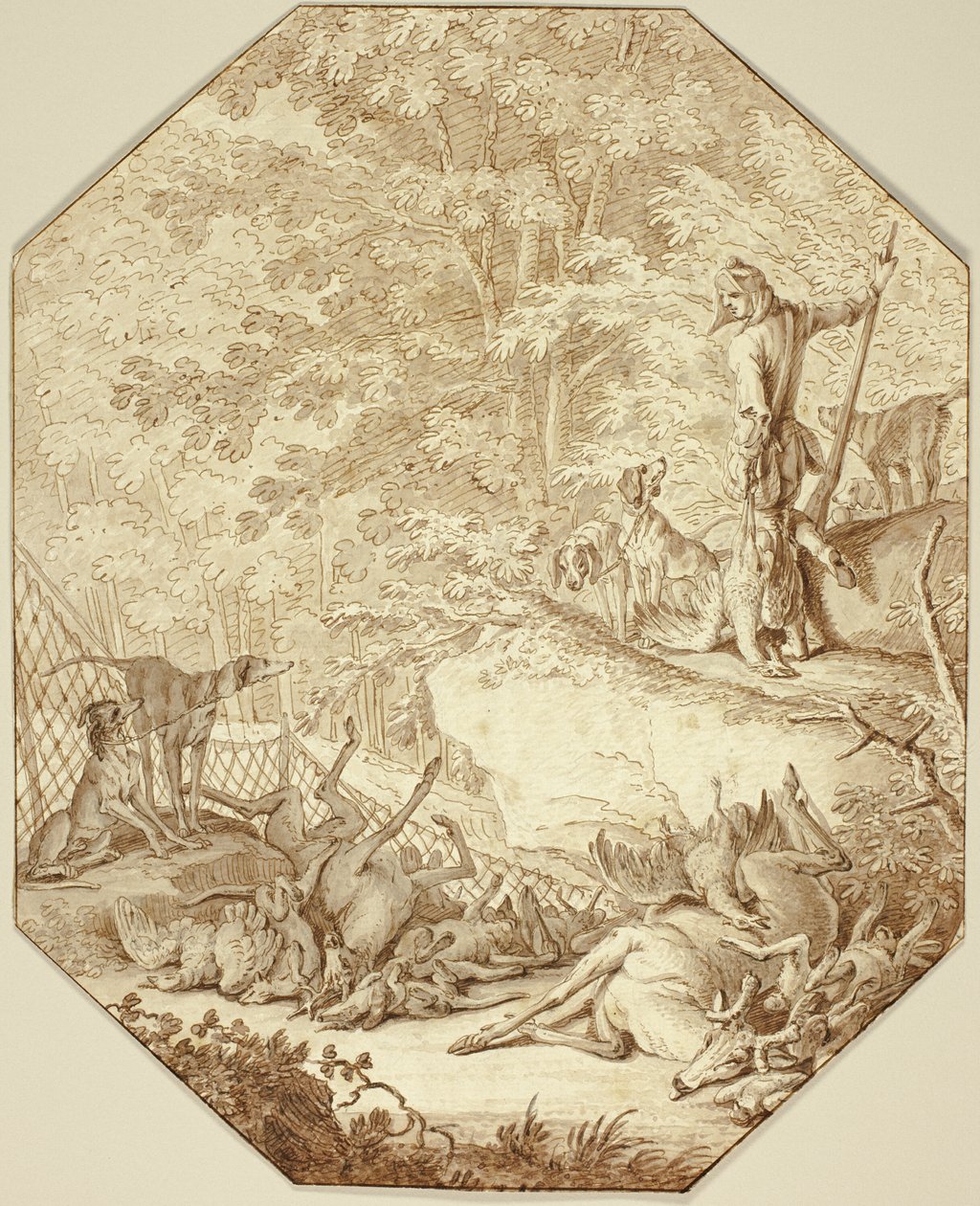 O caçador laborioso, na primavera de Johann Elias Ridinger