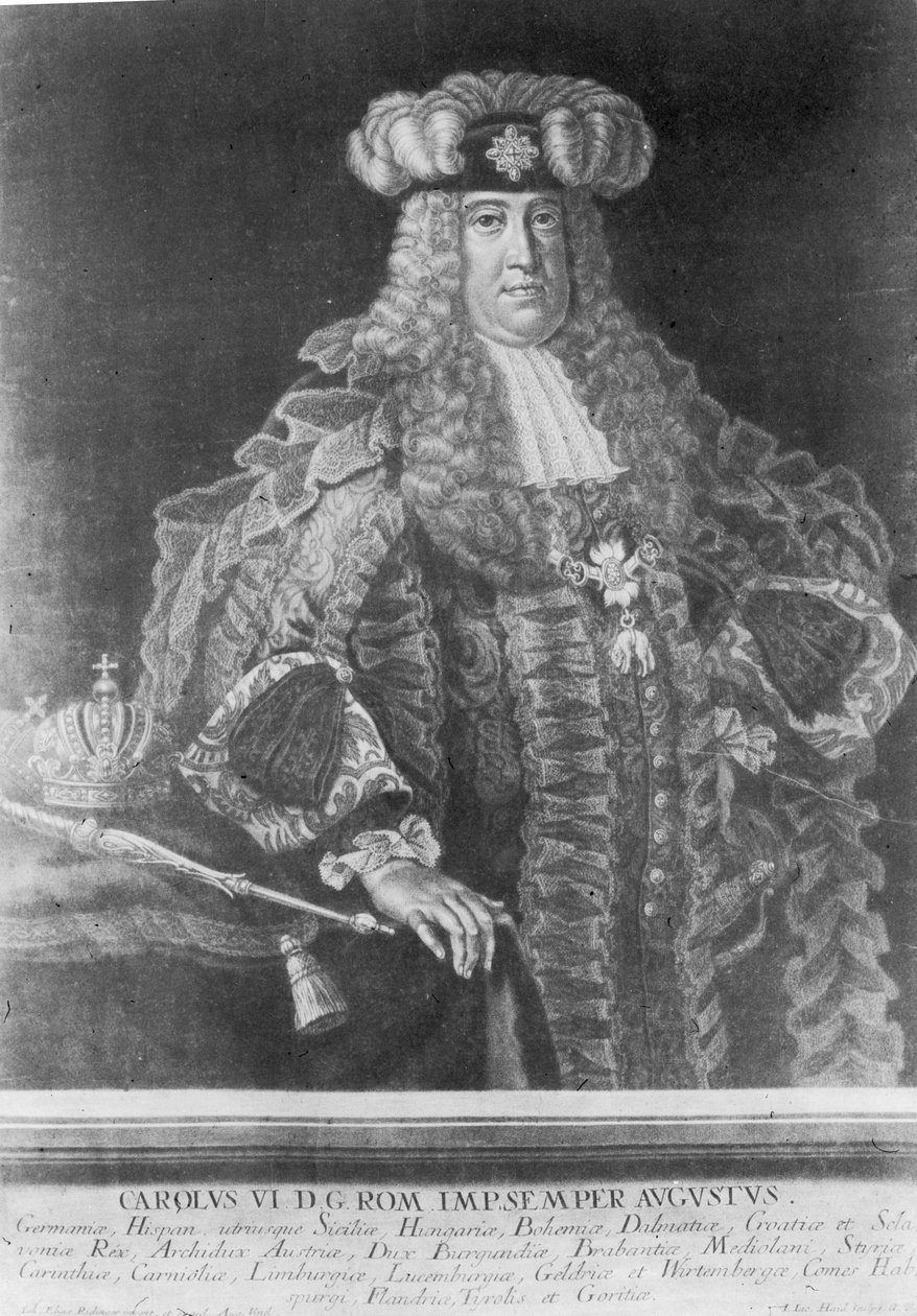 Carlos VI (1685-1740), imperador romano sagrado de Johann Elias Ridinger or Riedinger