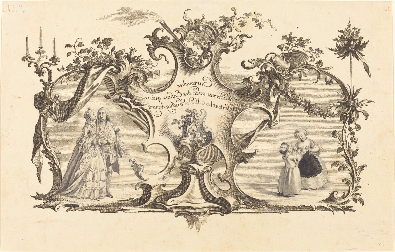 Cartouches Modernes avec des Enfans qui representant les Modes d