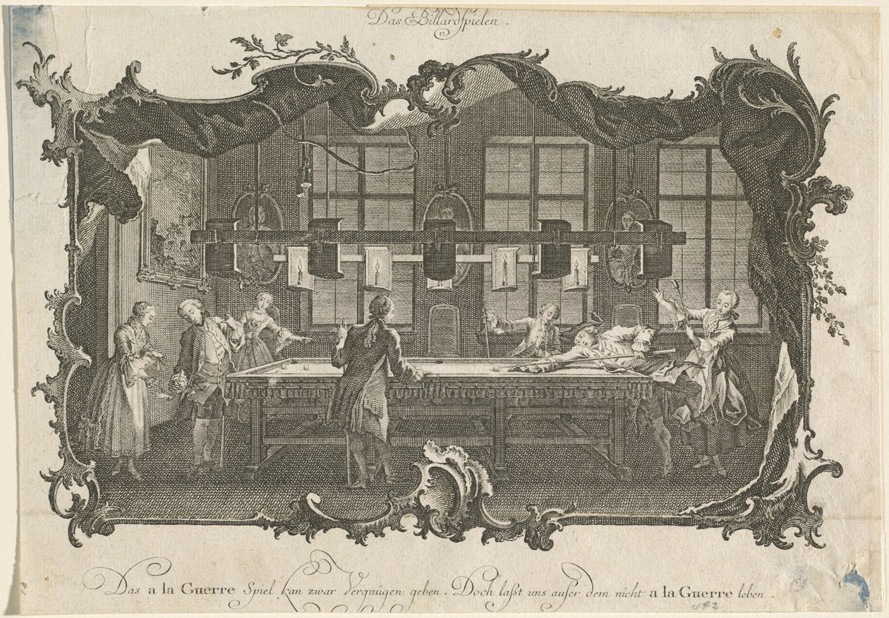 Bilhar (jogadores de bilhar) de Johann Esaias Nilson