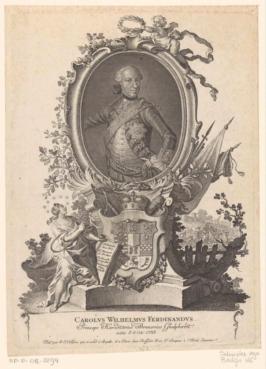 Retrato de Karel Willem Ferdinand de Brunswick-Wolfenbüttel de Johann Esaias Nilson