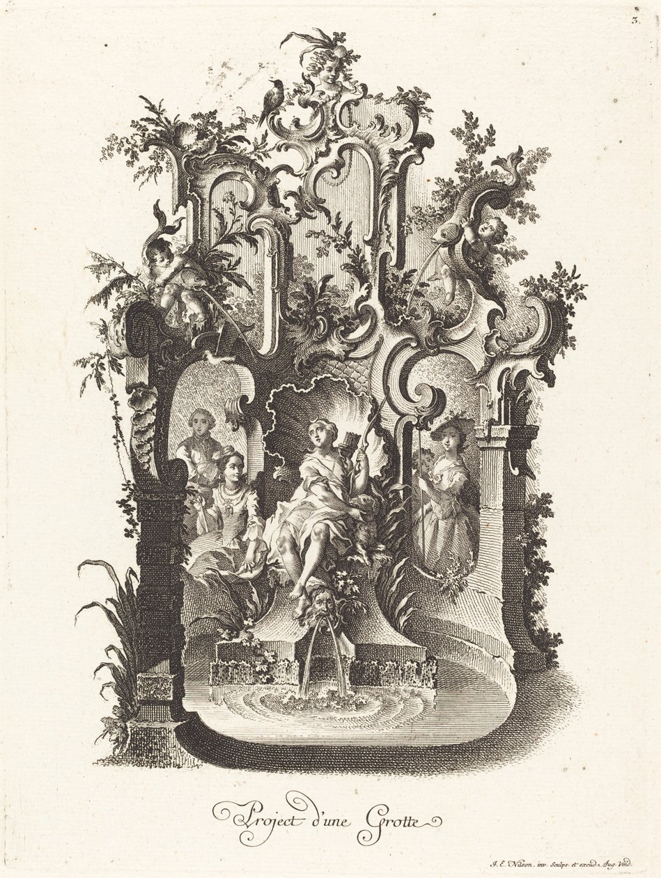 Plano para uma gruta de Johann Esaias Nilson