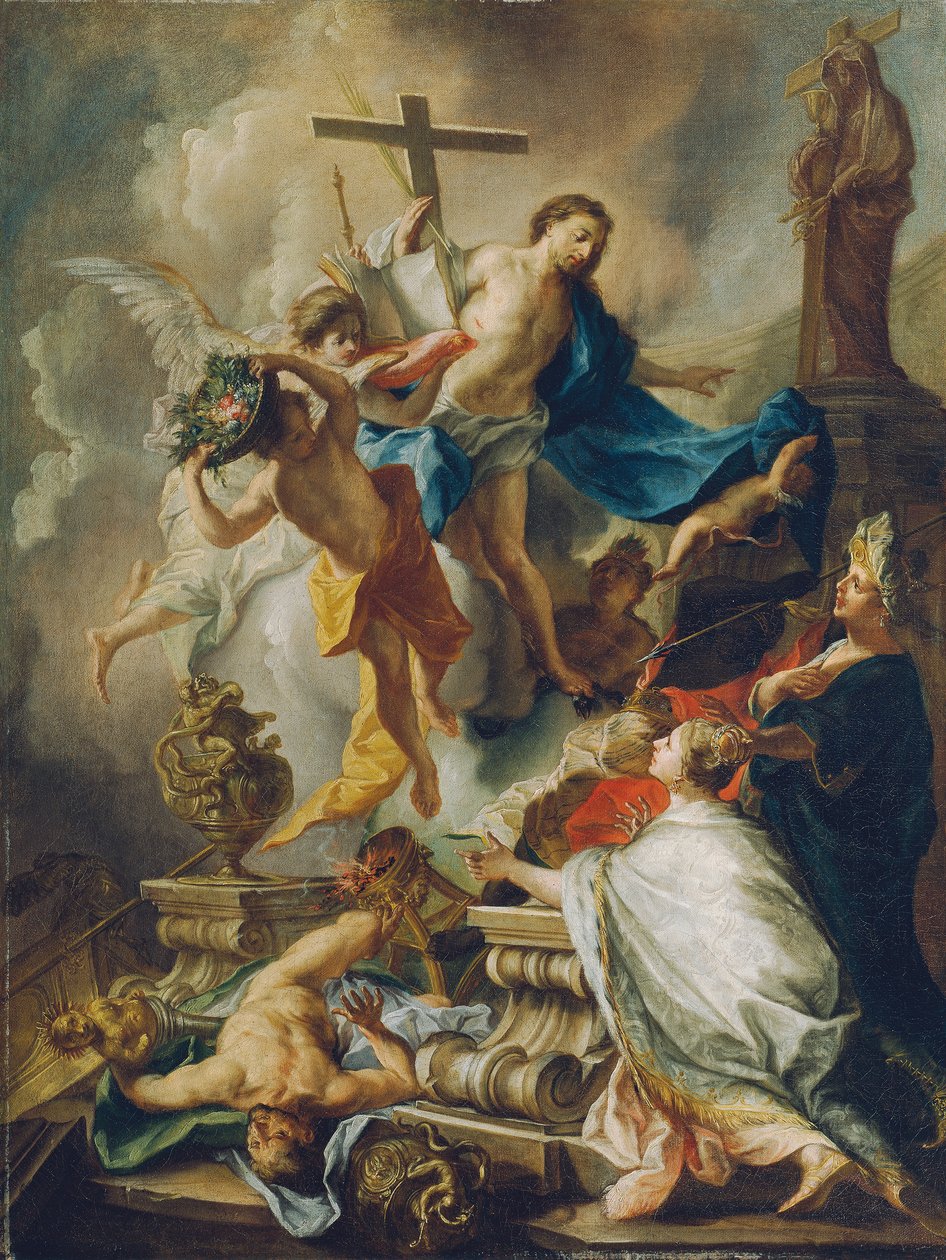 Vitória do cristianismo sobre o paganismo de Johann Evangelist Holzer