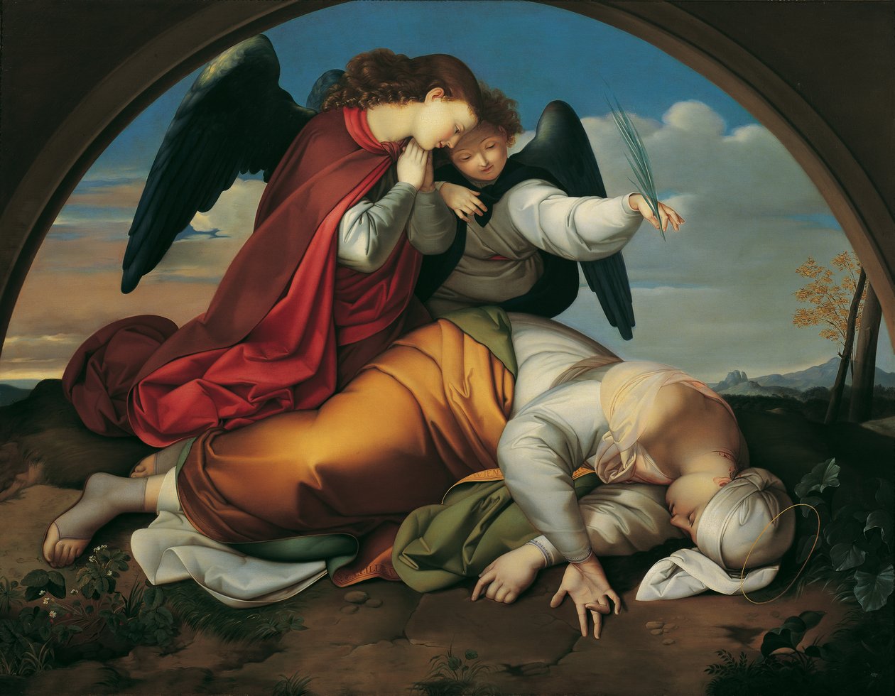 Santa Cecília Morta (versão de Viena) de Johann Evangelist Scheffer von Leonhardshoff