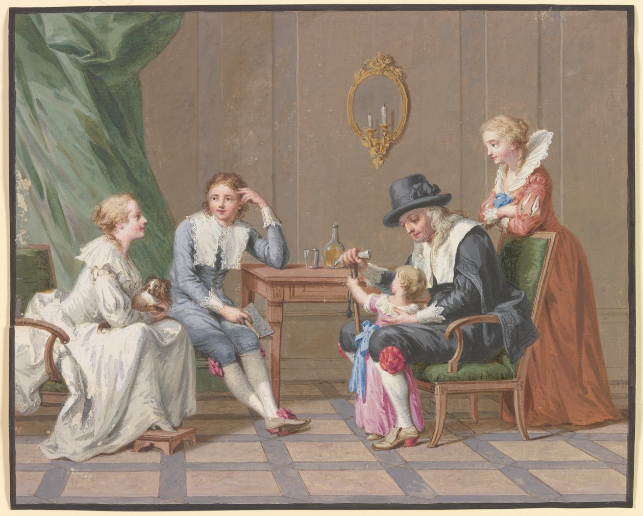 Cena familiar de Johann Friedrich August Tischbein