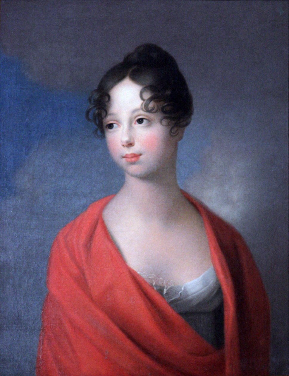 Grã-duquesa Catherine Pavlovna da Rússia 1788-1819, início do século XIX. de Johann Friedrich August Tischbein
