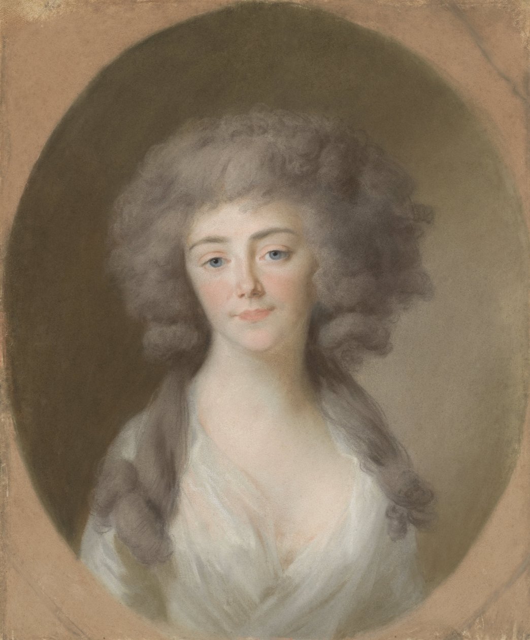 Louisa Isabella Alexandrina Augusta von Kirchberg (1772-1827). Esposa de Frederico Guilherme, Príncipe de Nassau-Weilburg e cunhada de Augusta Maria Carolina de Nassau-Weilburg de Johann Friedrich August Tischbein